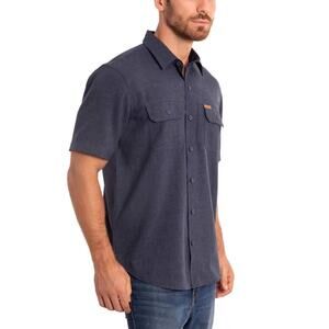 NEW Orvis Navy Blue Short Sleeve Button Down Tech Shirt, Size Men's XXL $89